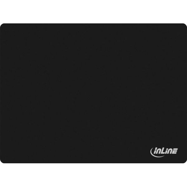 Inline® 55474 Tappetino Per Mouse, Morbido Tappetino Da Gioco, 350X260X3Mm, Nero-image