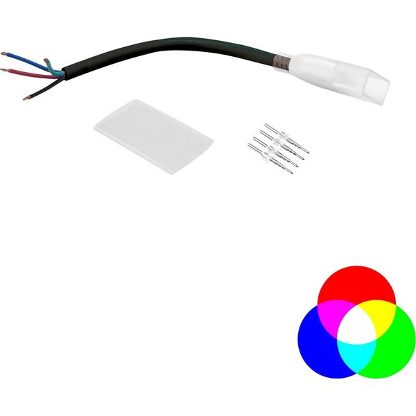 Eurolite Led Neon Flex 230V Cavo Di Collegamento Rgb Sottile Con Estremità Aperte-image