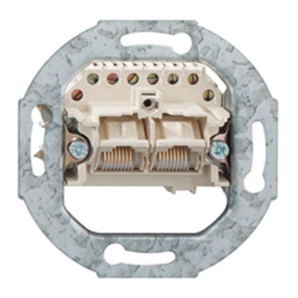 Scatola Di Connessione Uae 2X8 (8)Up 0 - 2X RJ45 8 (8) Uscita Dati Cat.3 Bianco Uae 2X8(8)Up 0-image
