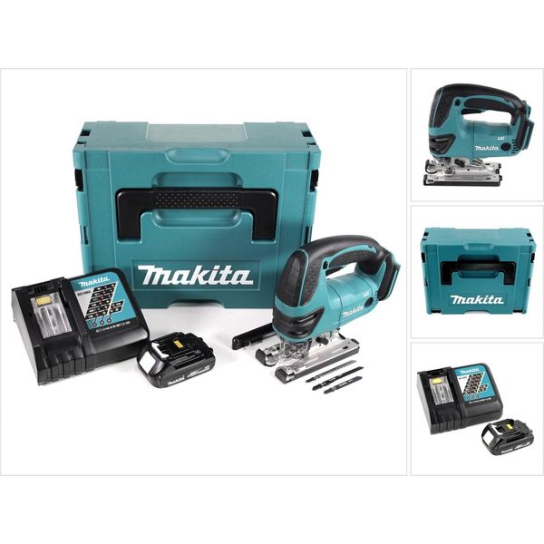 Seghetto Alternativo A Batteria Makita Djv 180 RY1J 18V + 1X Batteria 1,5Ah + Caricabatterie + Makpac-image