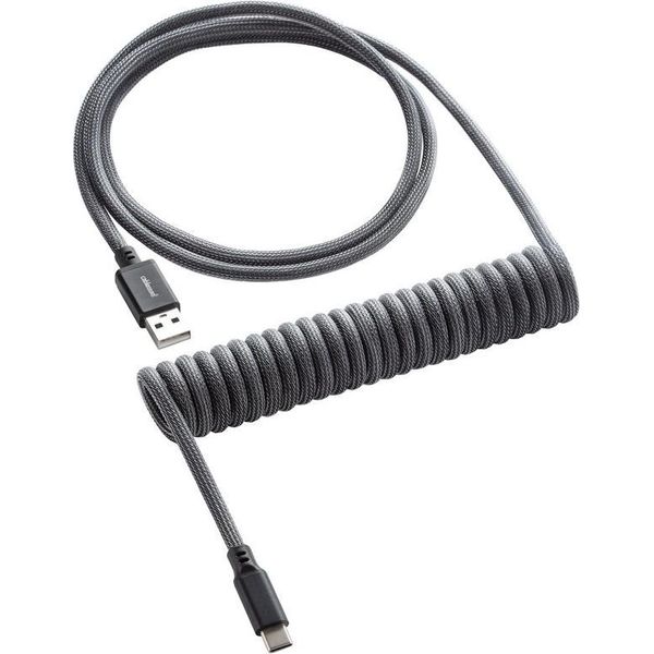 Cablemod Cablemod CM-CKCA-CK-KC150KC-R Cavo A Spirale Per Tastiere Da Gioco, Da USB-C A Usb Tipo A, Grigio Carbonio-image