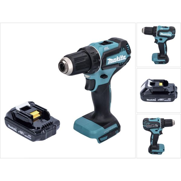 Trapano Avvitatore A Batteria Makita Ddf 485 Y1 18 V 50 Nm Brushless + 1X Batteria 1,5 Ah - Senza Caricabatterie-image
