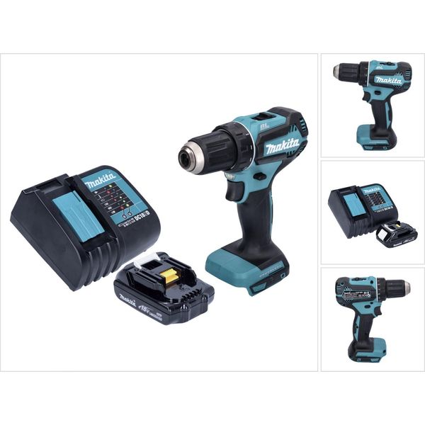 Trapano Avvitatore A Batteria Makita Ddf 485 SY1 18 V 50 Nm Brushless + 1X Batteria 1,5 Ah + Caricabatterie-image