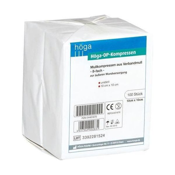 HöGa Compresse Chirurgiche 10X10Cm Non Sterili 100 Pz-image