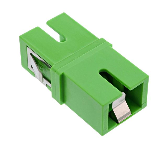 Inline® Accoppiamento In Fibra Ottica, Simplex Sc/Sc, Sm, Manicotto In Ceramica, Con Otturatore Interno, Verde-image