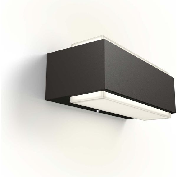 Philips Lampada Da Parete Stratosphere 3,8 W, Lampada Da Parete Per Esterni, Antracite, Alluminio, IP44, Giardino, Terrazza, I-image