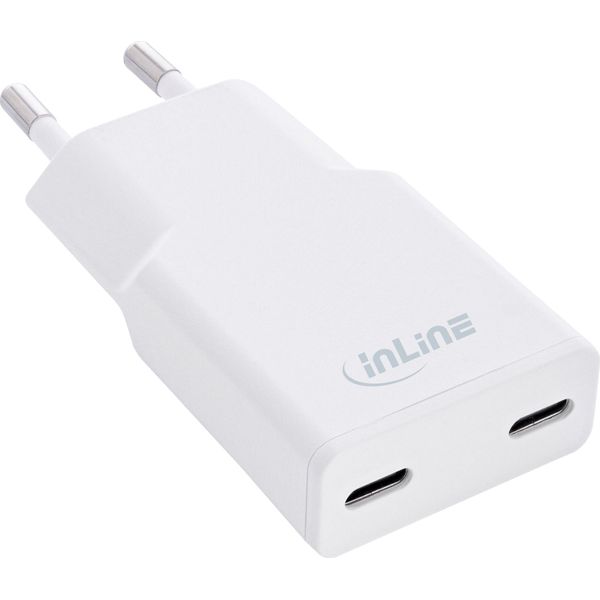 Caricatore Di Alimentazione Usb Inline® Dual USB-C, Pd, Pps, 30W, Bianco-image