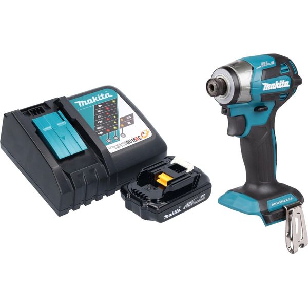 Avvitatore A Impulsi A Batteria Makita Dtd 173 RY1 18 V 180 Nm 1/4" Brushless + 1X Batteria Ricaricabile 1,5 Ah + Caricabatteria"-image