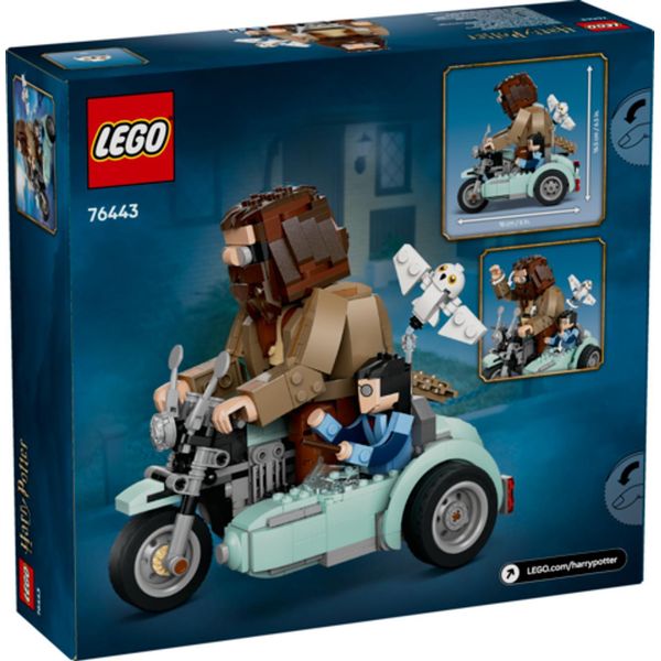 Lego Harry Potter Hagrid E Il Tour In Moto Di Harry, Moto Mobile Con Sidecar E Minifigure Di Edvige, Regalo Di Compleanno Per I Fan Del Mondo Magico, Ragazzi E Ragazze Dai 9 Anni In Su 76443-image