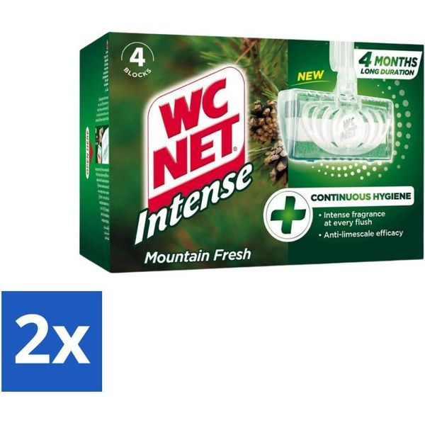 Rete Wc – Blocco Wc – Mountain Fresh – 4 Blocchi - Confezione Risparmio - 2 Pezzi-image