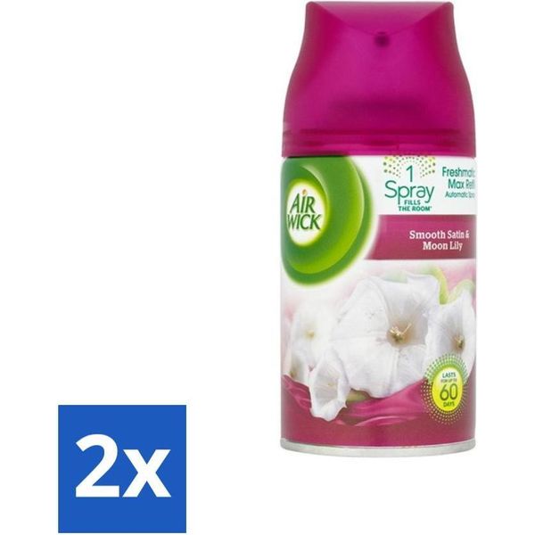 Air Wick Freshmatic – Ricarica Per Deodorante Per Ambienti – Giglio & Raso – 250 Ml - Confezione Risparmio - 2 Pezzi-image
