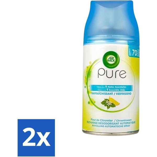 Air Wick Freshmatic – Ricarica Per Deodorante Per Ambienti – Rinfrescante Con Oli Essenziali Puri – 250 Ml - Confezione Risparmio - 2 Pezzi-image