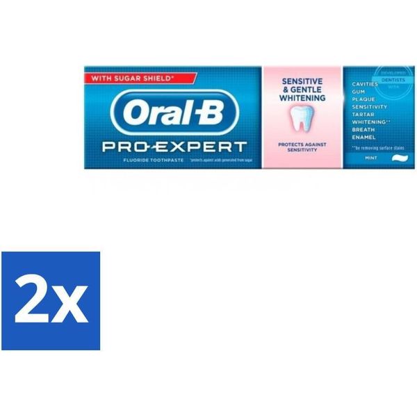 Dentifricio Oral-B Pro Expert – Sensitive & Sbiancante – 75 Ml - Confezione Risparmio - 2 Pezzi-image
