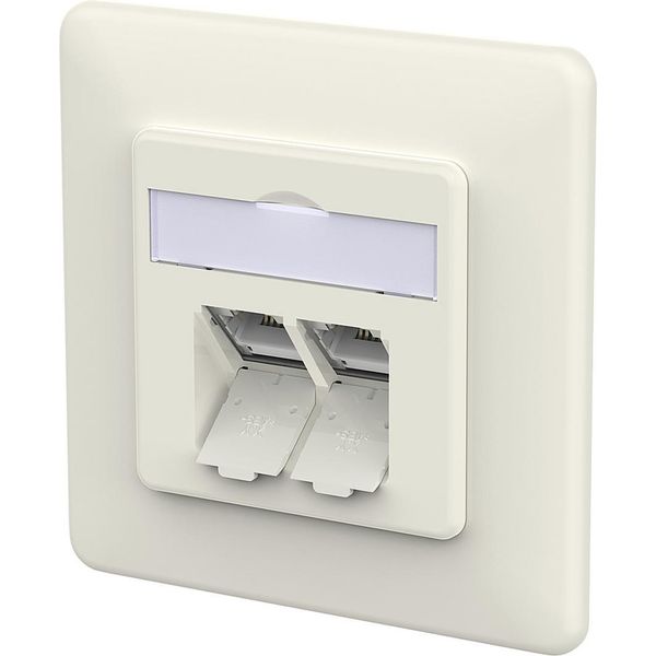 Metz Connect E-DAT C6A Presa Lsa++, 2 Porte, Da Incasso, Bianco Puro-image