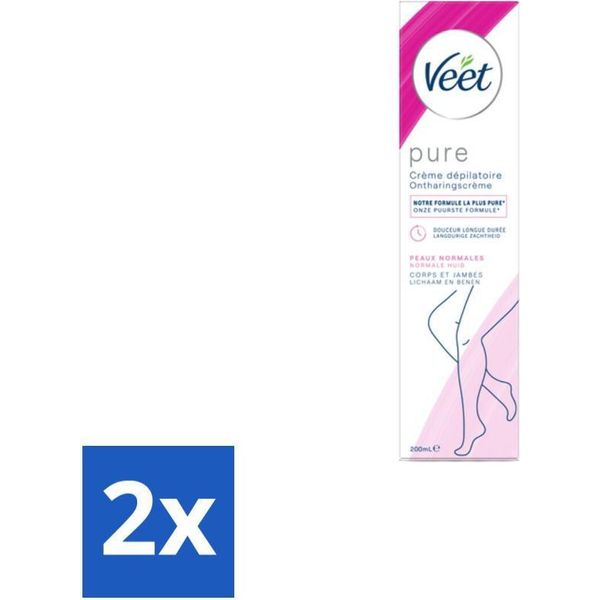 Veet Crema Depilatoria Pure Normal Skin 100 Ml - Confezione Risparmio - 2 Pezzi-image