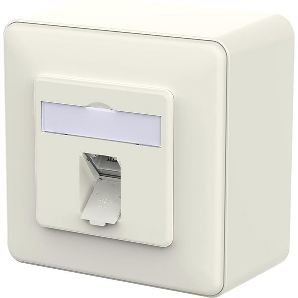 Metz Connect E-DAT C6A Presa Idc, 1 Porta, Montaggio Esterno, Bianco Puro-image