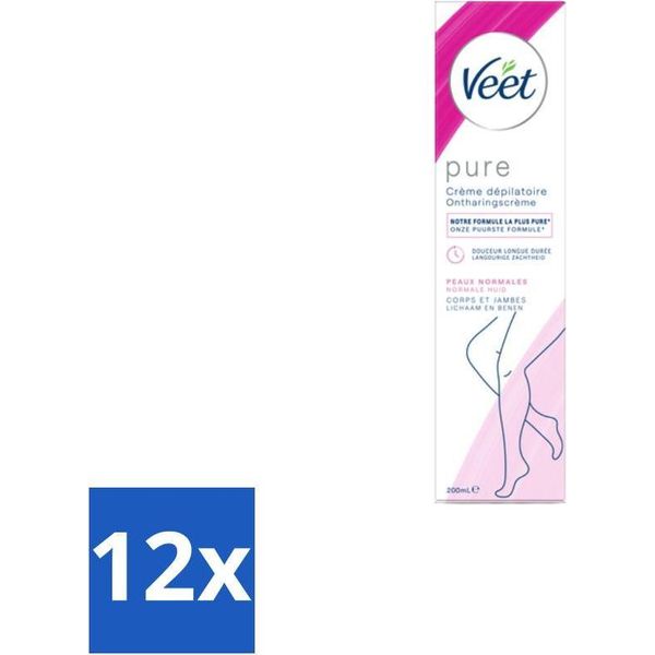 Veet Crema Depilatoria Pure Normal Skin 100 Ml - Confezione Risparmio - 12 Pezzi-image
