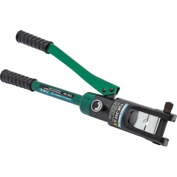 Pinze A Crimpare Idrauliche - Pinze Per Capicorda - Forza Di Crimpatura 120 Kn - 11 Matrici - Sezione Del Conduttore 16-300 Mm² - Azionamento Manuale - Verde-image