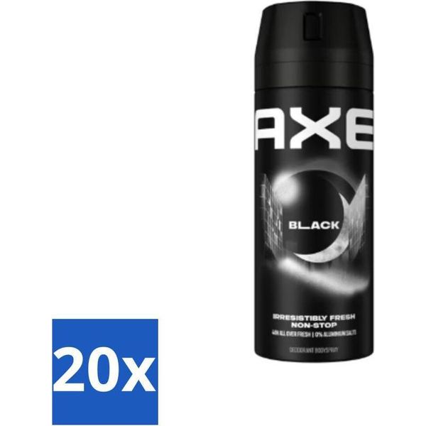 Ax Deodorante Spray Per Il Corpo Nero 150 Ml - Confezione Risparmio - 20 Pezzi-image