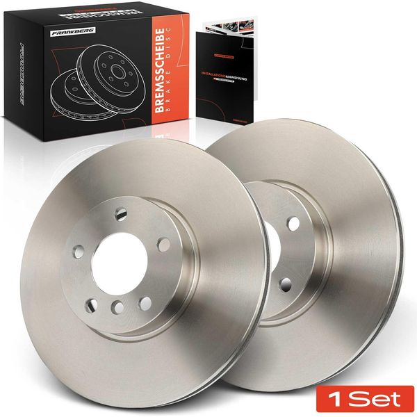 Frankberg 2X Dischi Freno Asse Anteriore Per Bmw X5 E70 F15 F85 X6 E71 E72 F16 F86 3.0L 2.0L 2008-2019-image