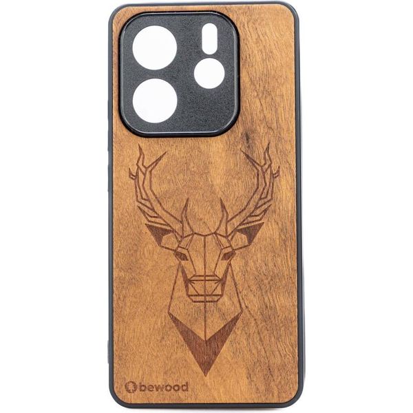 Custodia In Legno Bewood Per Xiaomi Redmi Note 14 5G Imbuia Deer-image