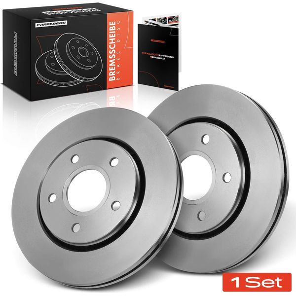 Frankberg 2X Dischi Freno Asse Anteriore Per Vw Routan Chrysler Grand Voyager V Dodge Caravan Journey Fiat Freemont-image