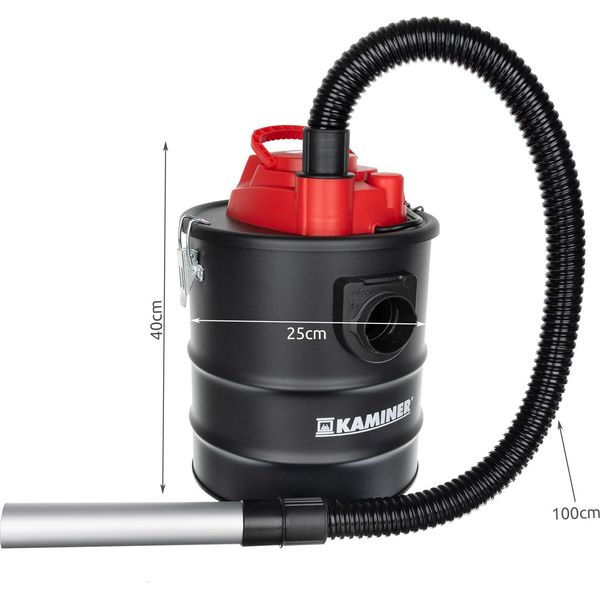 Aspiratore Per Ceneri Kaminer 15 L, 1200 W, 20 Kpa, Filtro Hepa + Tessile, Funzione Soffiante, Tubo Di Aspirazione In Metallo, 2 Bocchette In Alluminio, Morsetti In Metallo, Forno, Grill, Officina - Senza Sacco 26239-image