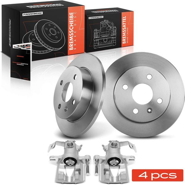 Frankberg 2X Pinza Freno+2X Dischi Freno Posteriori Per Opel Astra G T98 F70 1.2L-2.0L-image