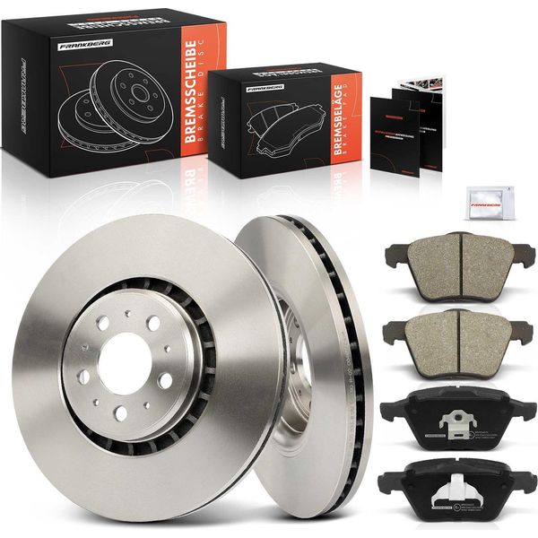 Frankberg 2X Dischi Freno 4X Pastiglie Freno Asse Anteriore Per Volvo XC90 I 275 2.4L 2.5L 2.9L 3.2L 4.4L 2002-2014-image