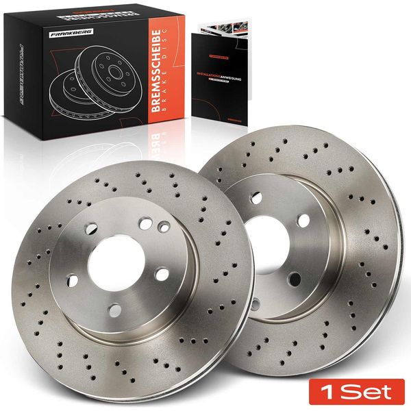 Frankberg 2X Dischi Freno Asse Anteriore Per Mercedes-Benz Classe C Coupé W204 C204 S204 C197 R197 2007-2014-image
