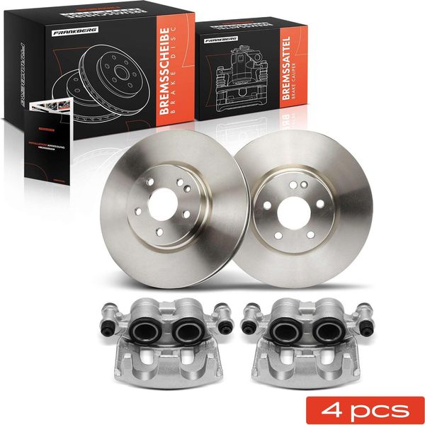 Frankberg 2X Pinze Freno + 2X Dischi Freno Anteriori Per Mercedes-Benz Vito Mixto (Doppia Cabina) W447-image