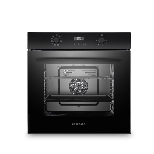 Forno Piano Cottura Nero Vetro Ceramica Set Da Incasso Autosufficiente Senza Cornice Respekta-image