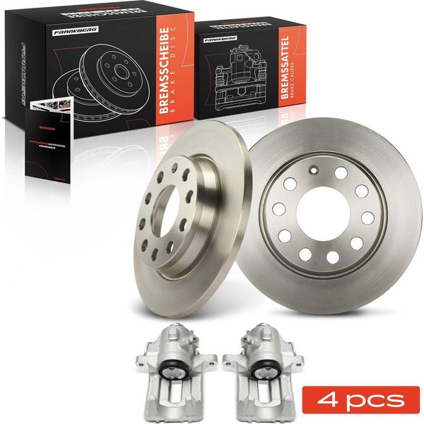 Frankberg 2X Pinze Freno + 2X Dischi Freno Posteriori Per Audi A4 8E 8H Seat Exeo 3R-image