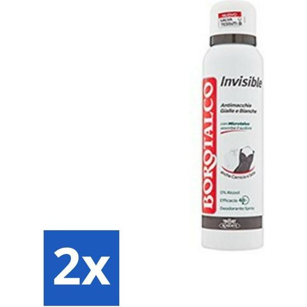 Borotalco – Deodorante Spray – Invisibile – Effetto Barriera Talco – 0% Alcool – 150 Ml - Confezione Risparmio - 2 Pezzi-image
