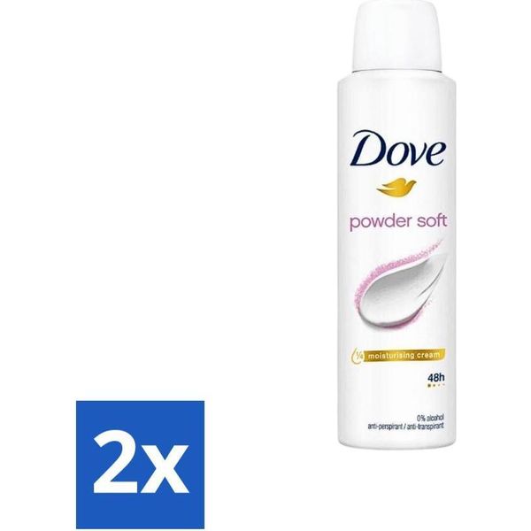 Dove - Deodorante Spray - Powder Soft - 150 Ml - Confezione Risparmio - 2 Pezzi-image