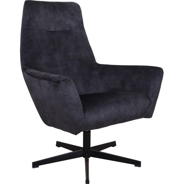Poltrona Happyment Deluxe – Velluto – Antracite – Poltrona Lounge Con Cuscino – Moderna – Per Adulti-image