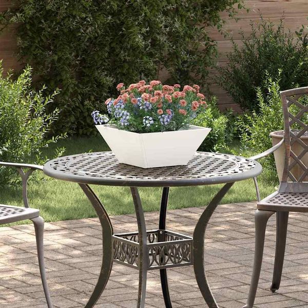 Maison Exclusive - Vaso Da Giardino 5 Pezzi Bianco 35 X 35 X 15 Cm-image