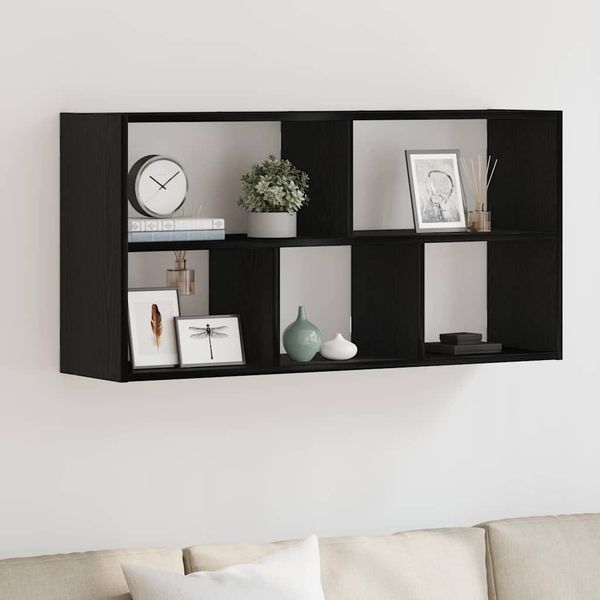 Maison Exclusive - Mensola Da Parete Effetto Rovere Nero 100X25X50 Cm Materiale Ligneo-image