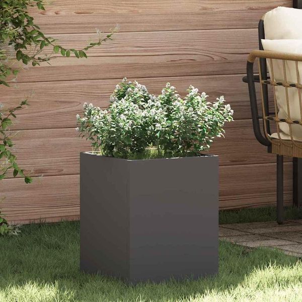Maison Exclusive - Vaso Da Giardino Nero 32 X 32 X 40 Cm Acciaio Laminato A Freddo-image