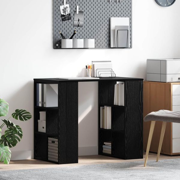 Maison Exclusive - Scrivania Effetto Rovere Nero 90 X 50 X 75 Cm Materiale Ligneo-image