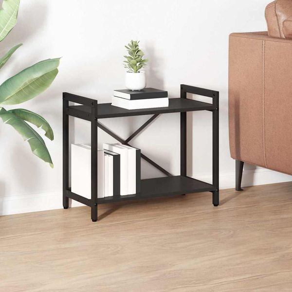 Maison Exclusive - Libreria Effetto Rovere Nero 60 X 30 X 50 Cm Materiale Ligneo-image