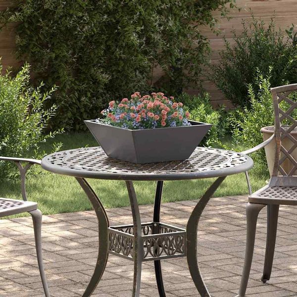 Maison Exclusive - Vaso Da Giardino Nero 40 X 40 X 15 Cm Acciaio Laminato A Freddo-image