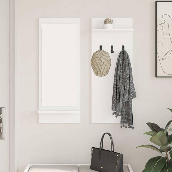 Maison Exclusive - Comodino Da Parete Bianco 70 X 10 X 90 Cm Materiale Ligneo-image