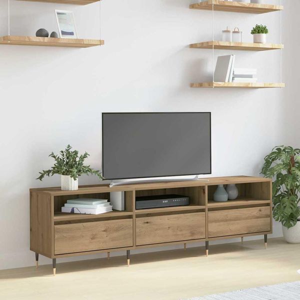 Maison Exclusive - Mobile Tv In Rovere Artisan 150 X 30 X 45 Cm Materiale Ligneo-image