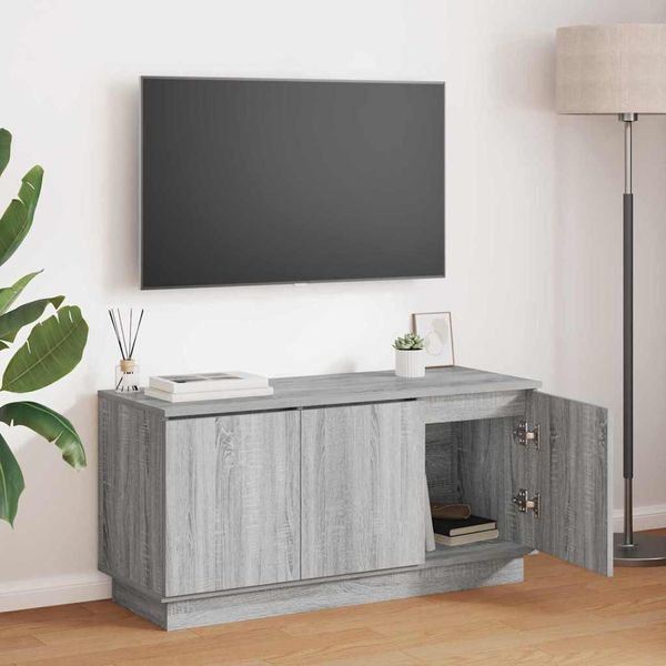 Maison Exclusive - Mobile Tv Sonoma Grigio 100 X 38 X 49 Cm Materiale Ligneo-image