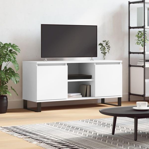 Maison Exclusive - Mobile Tv Bianco 104X35X50 Cm Materiale Ligneo-image