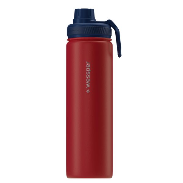 Wessper Bottiglia Termica In Acciaio Inossidabile 700 Ml, Bottiglia Isolante 0,7 L, Colore Rosso-image