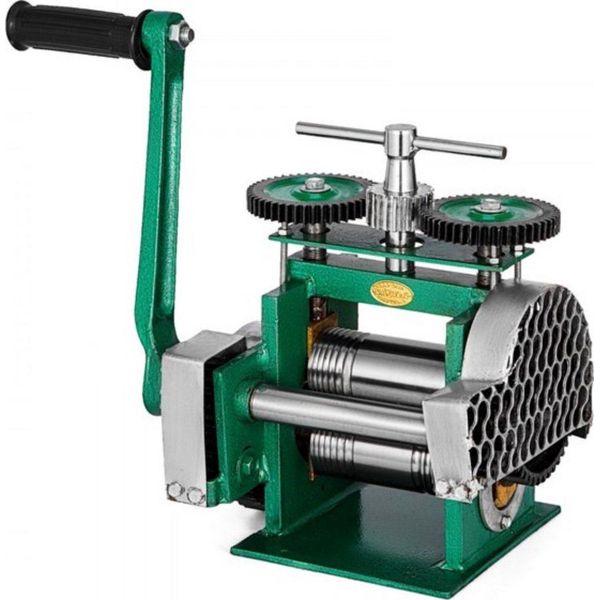 Macchina Laminatrice Manuale Combinata 120 Mm – Laminatoio Per Metalli Con Spessore Regolabile – Per La Produzione Di Gioielli, La Lavorazione Dei Metalli E Della Lamiera-image