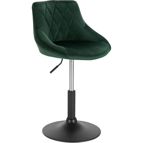 Sgabello Da Bar Modern Feddo – Industrial Verde Scuro – Sgabello Da Bar Ergonomico Con Schienale – Regolabile In Altezza – Sgabello Da Cucina E Da Bar – 1 Pezzo-image