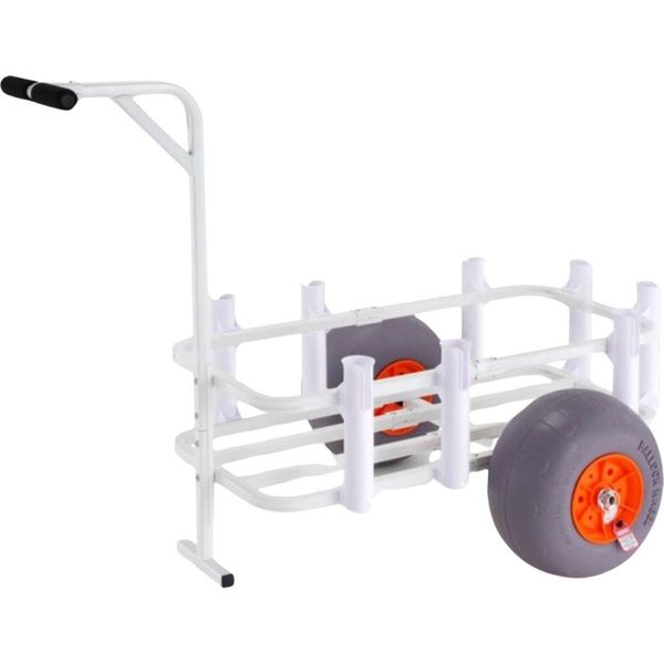 Carrello Da Spiaggia Con Ruote A Palloncino – Carrello Da Pesca Per Spiaggia E Sabbia – Alluminio – Portata Fino A 136 Kg – Pieghevole-image